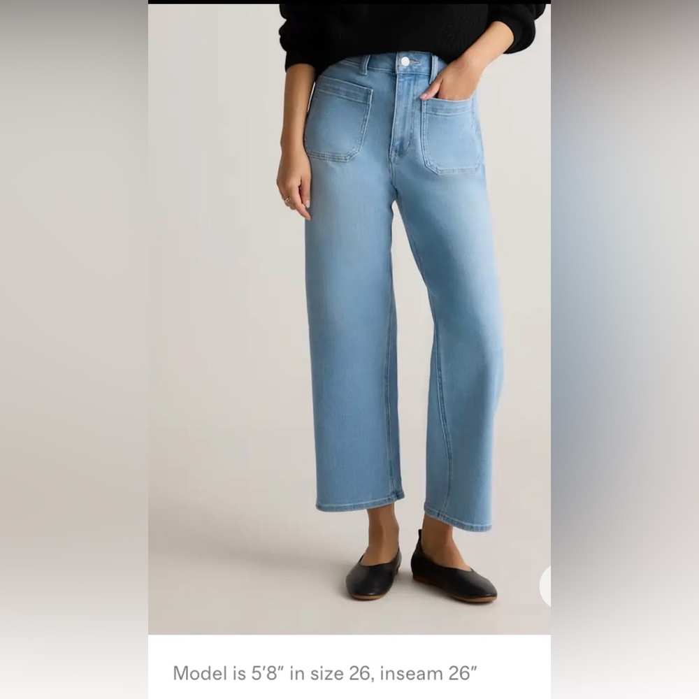 Quince Light Blue Women's Ankle Jeans - Picture 4 of 4